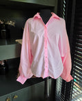 Made in Tomboy oversized blouse roze S M tweedehands designer dames
