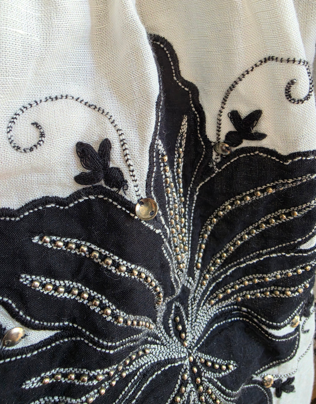 Scarlett Poppies linnen mix top blouse Lovely Moments S 36 resortwear tweedehands dames designer