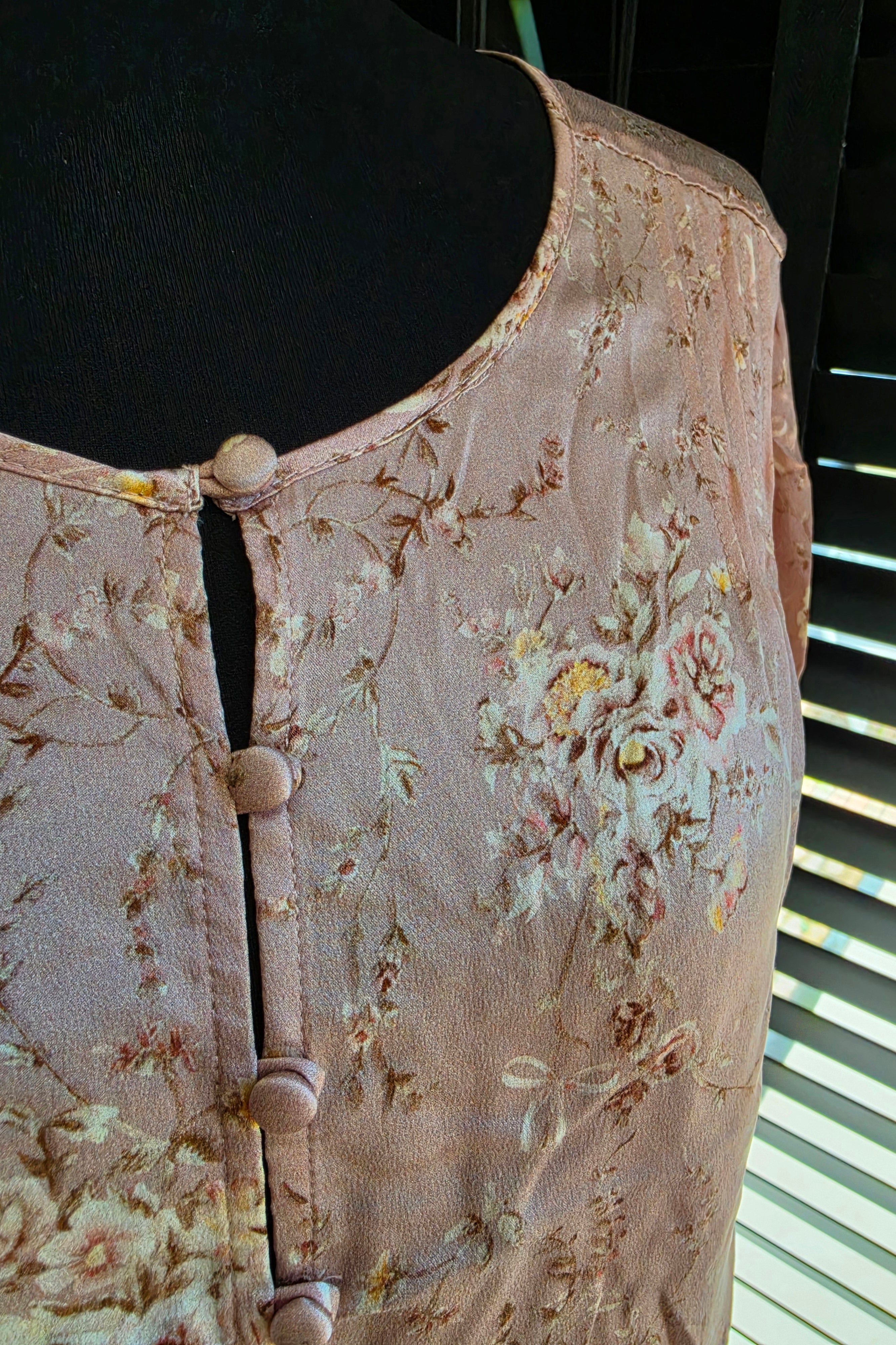 Loveshackfancy zijde blouse top roze 36 S tweedehands dames