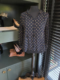 Maison Hotel vega blouse midnight blauw S 36 doorschijnend boho ibiza tweedehands dames designer