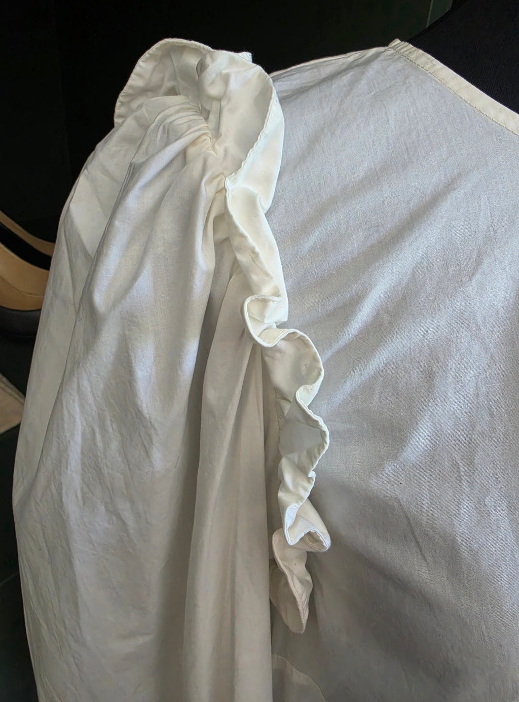 Ba&sh poplin blouse top creme wit L 40 katoen tweedehands dames
