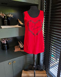 Love Moschino mouwloze rode top 38 M it44 tweedehands designer dames