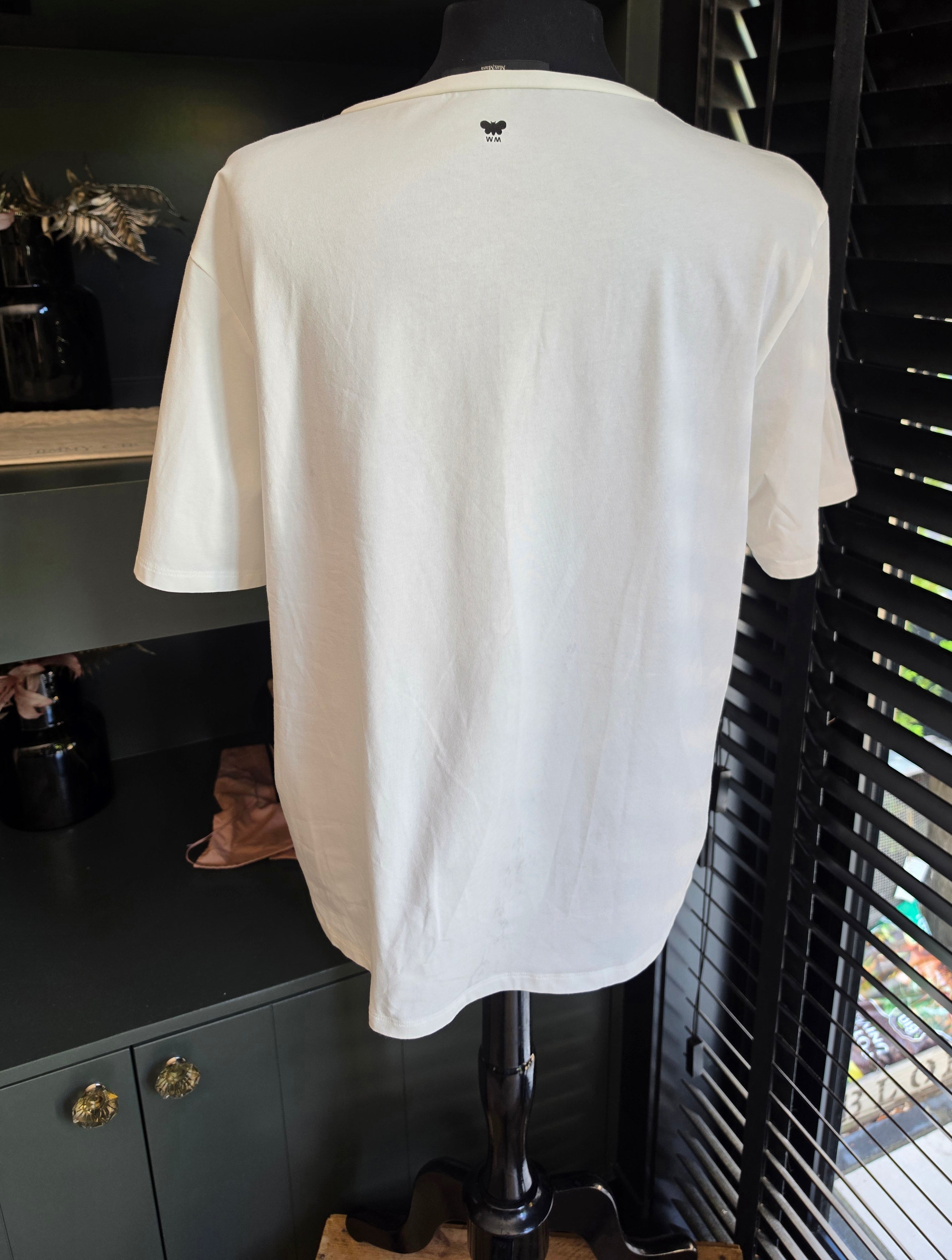 Max Mara Weekend tshirt Top met zijde wit 38 M tweedehands dames designer