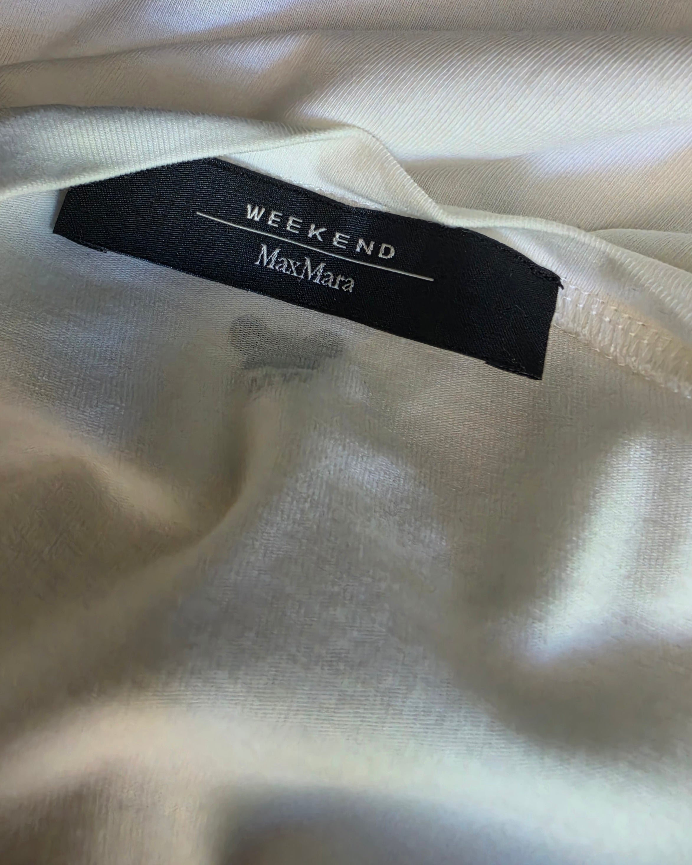 Max Mara Weekend tshirt Top met zijde wit 38 M tweedehands dames designer