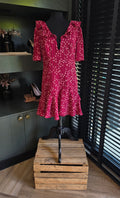 Finders Keepers sterren jurk cherry rood xl tweedehands dames