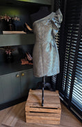 Josh V one shoulder korte jurk blauw M tweedehands dames
