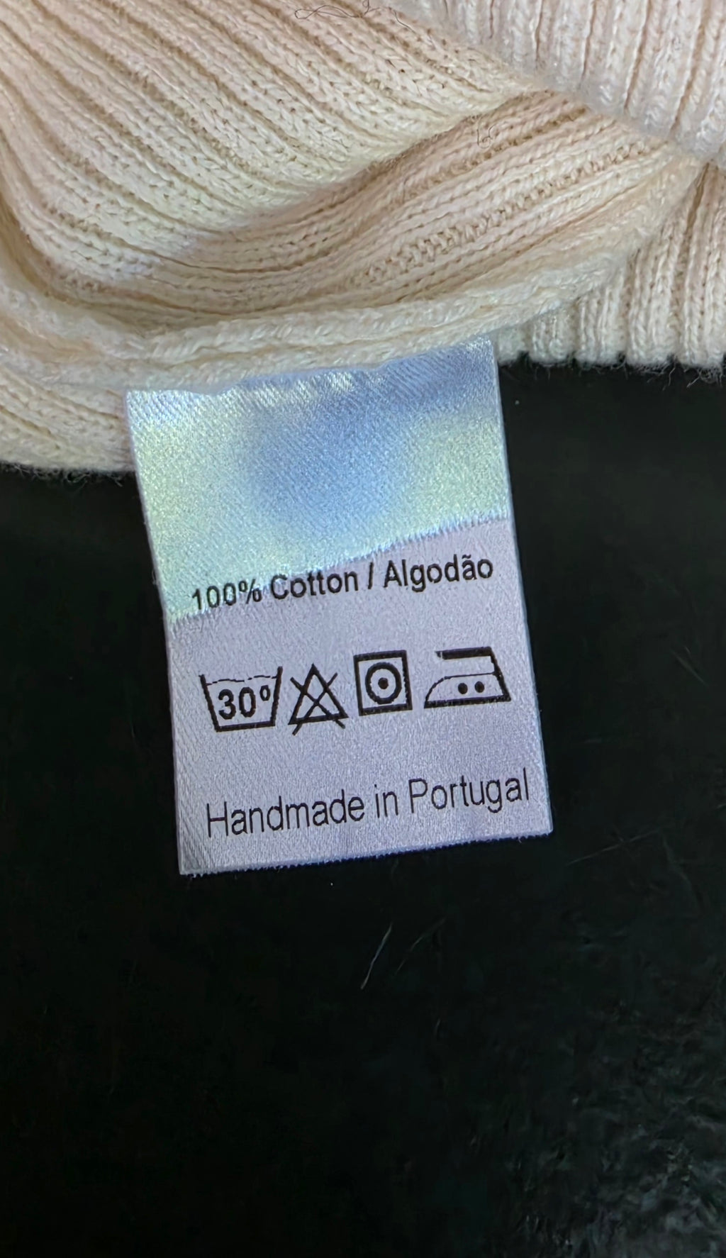 Guaja midi knit jurk one shoulder creme wit M tweedehands designer dames