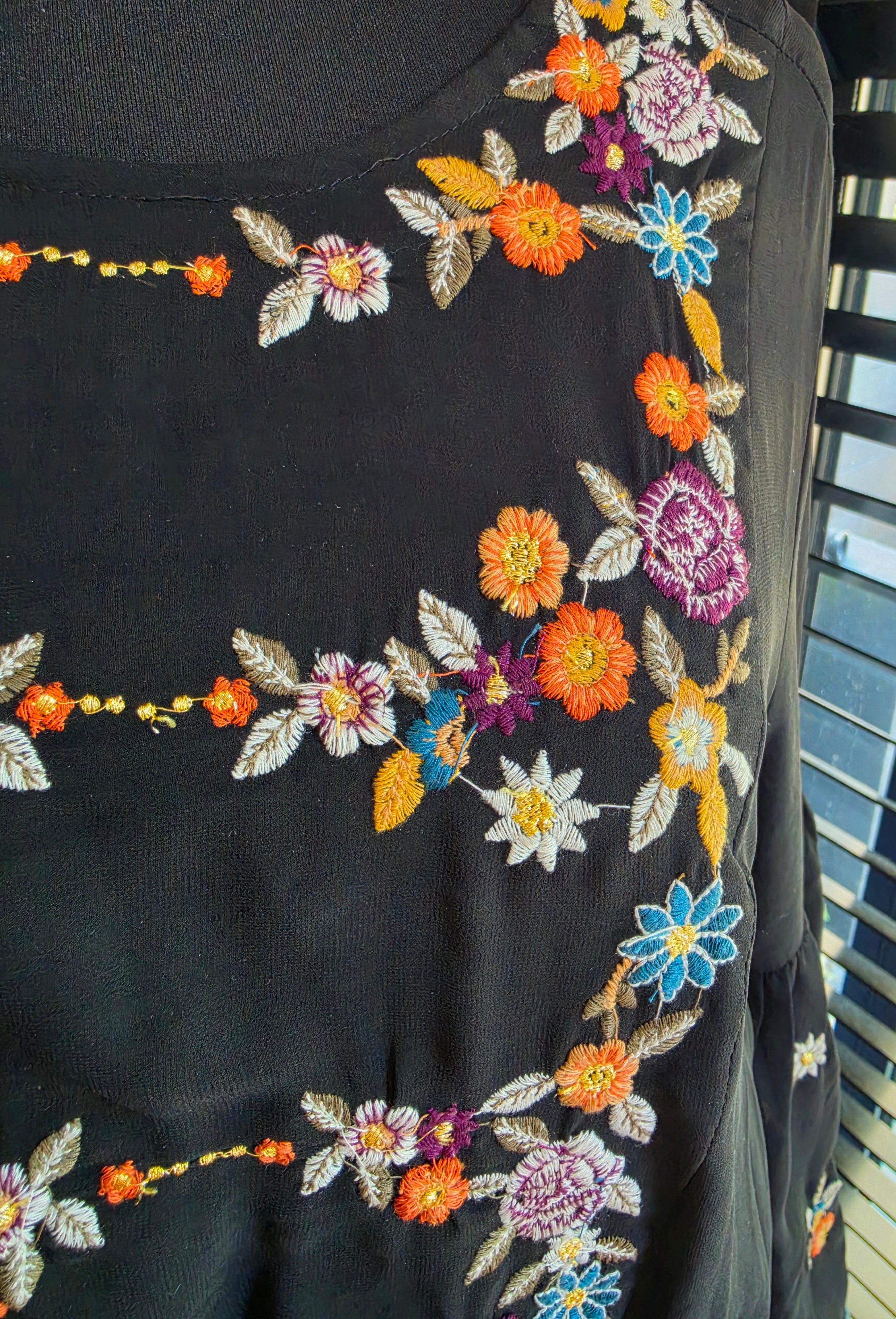 Maeve by Antropologie embroided jurk boho Anfisa uk12 tweedehands dames