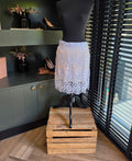 Josh V korte kanten rok blauw Marvy tweedehands dames