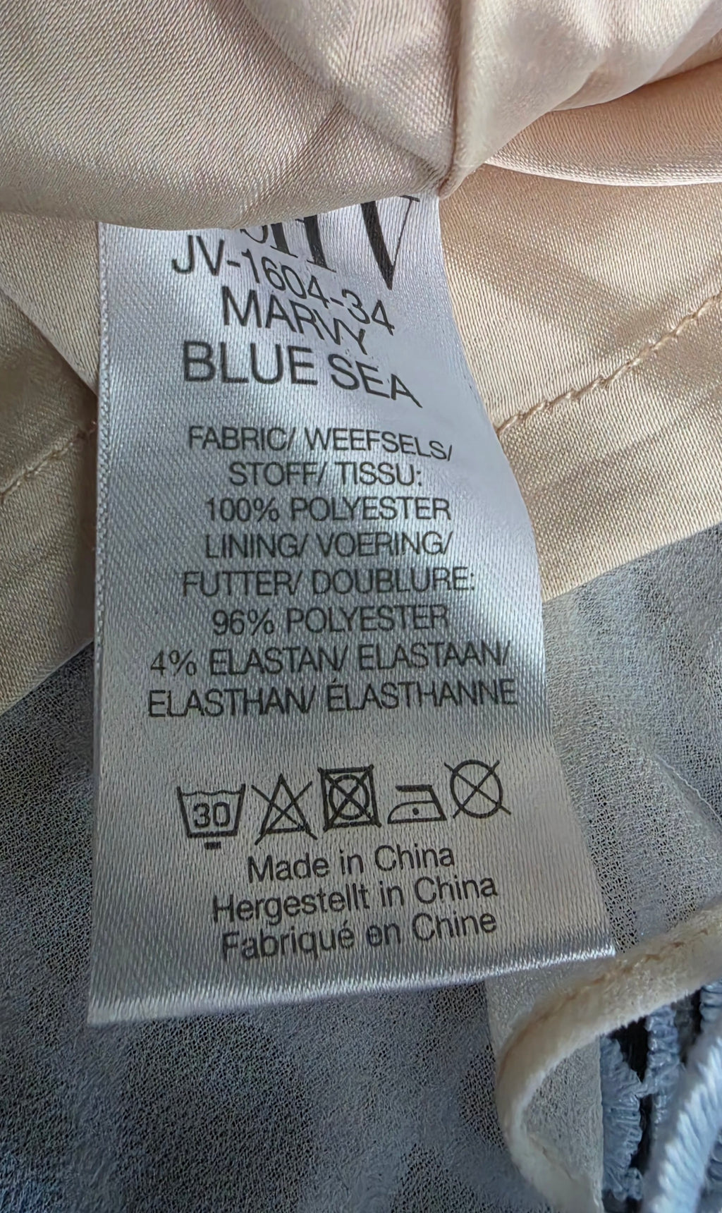 Josh V korte kanten rok blauw Marvy tweedehands dames