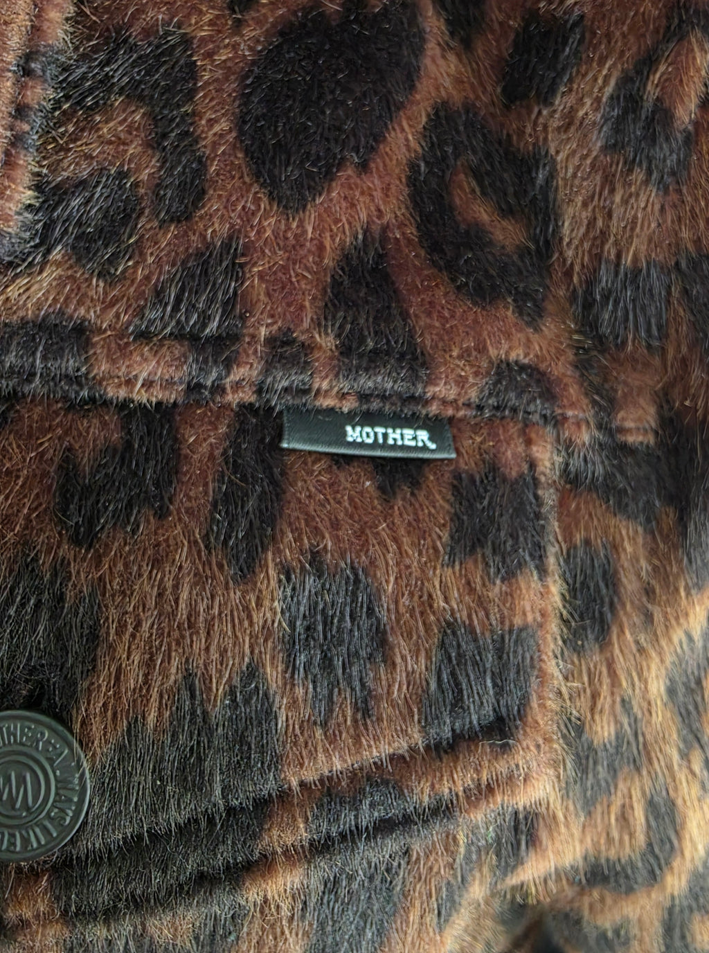 Mother cropped faux fur jasje M tweedehands dames designer