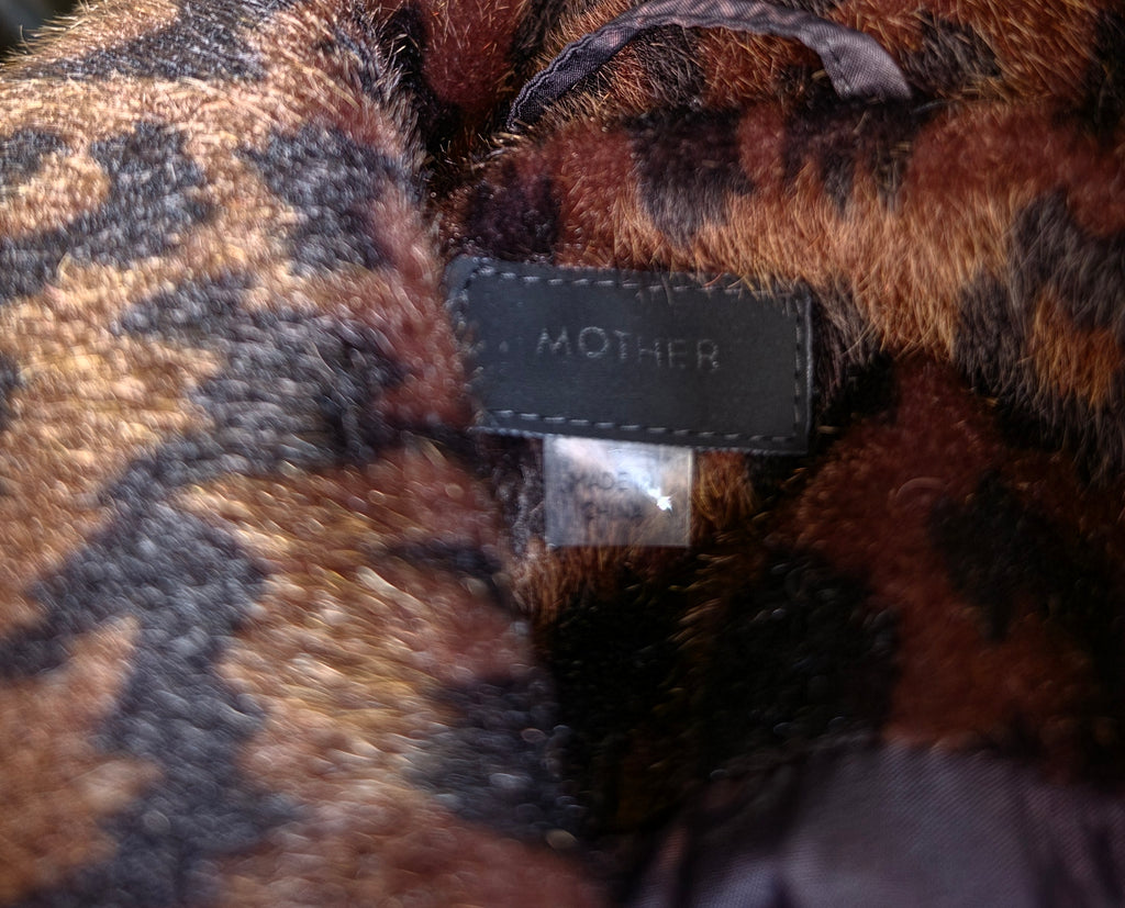 Mother cropped faux fur jasje M tweedehands dames designer