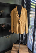 The Frankie Shop veganistisch leren blazer beige M/L tweedehands designer dames