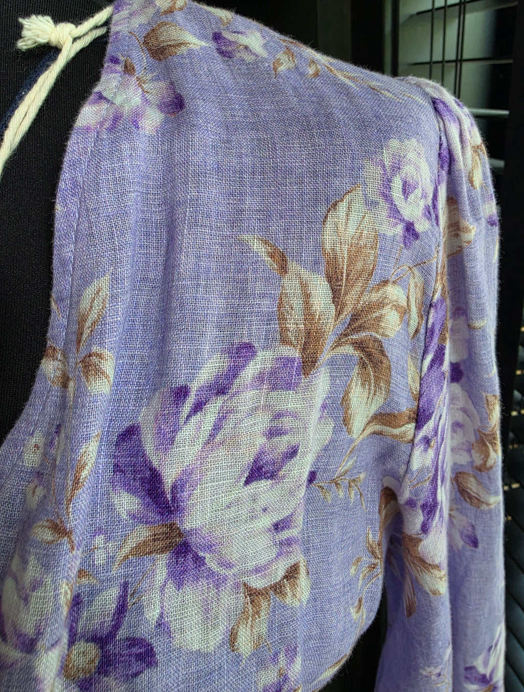 Mc2 Saint Barth resortwear korte jurk lila paars bloemen L 40 tweedehands dames designer