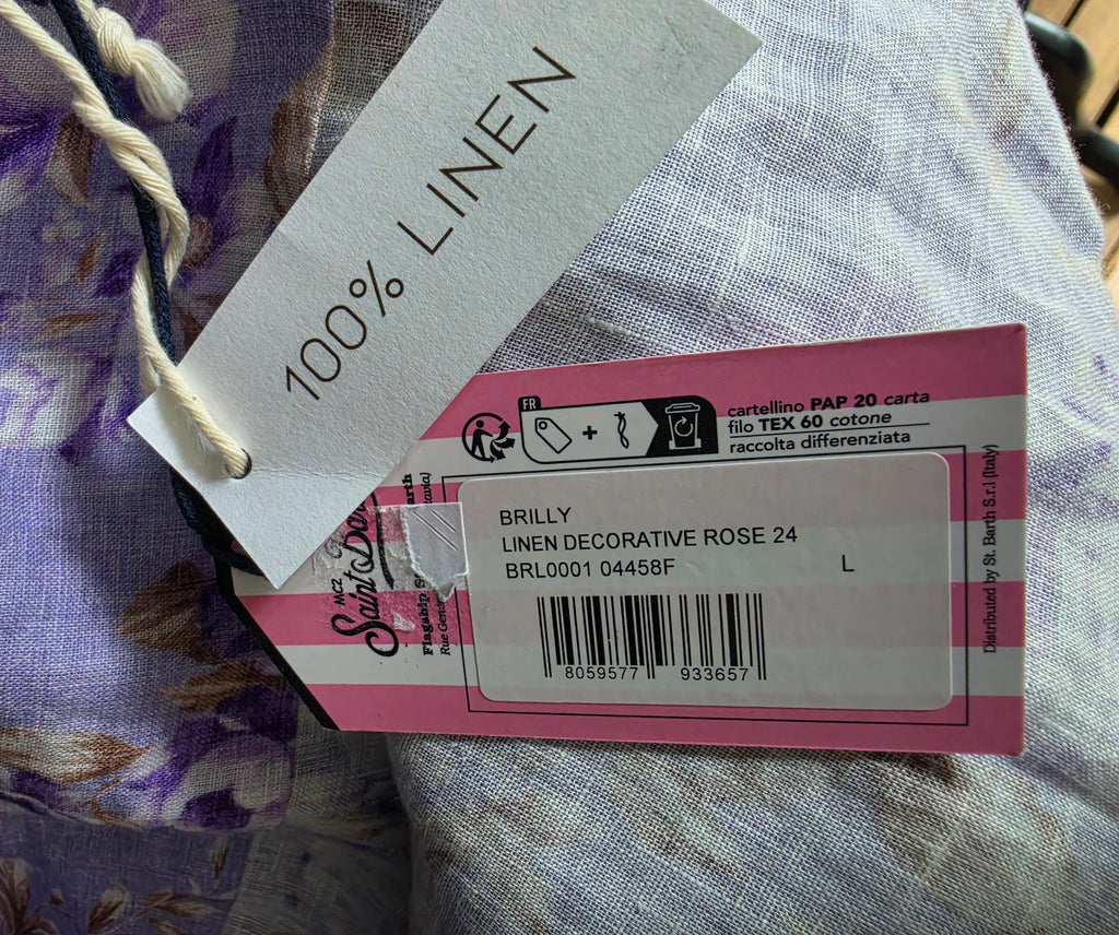 Mc2 Saint Barth resortwear korte jurk lila paars bloemen L 40 tweedehands dames designer