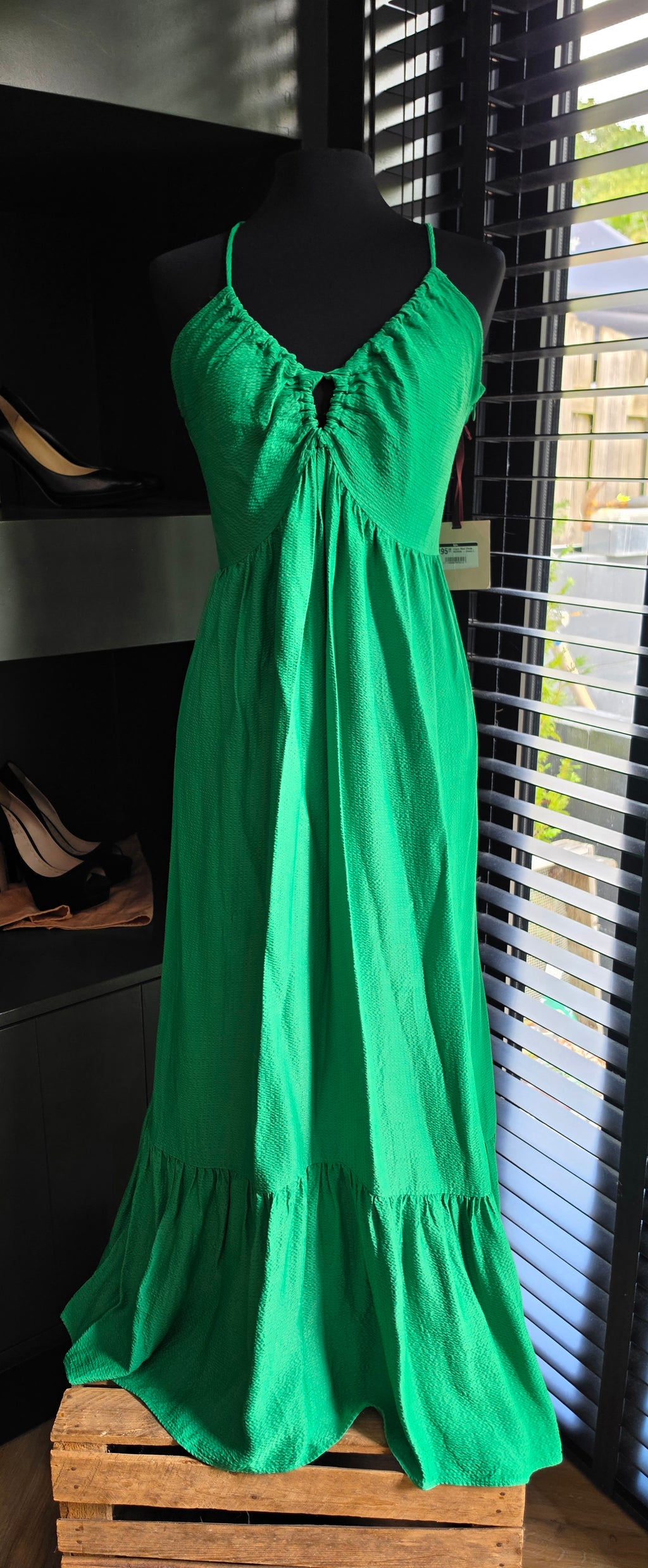 Même Road lange maxi jurk groen 40 L nieuw tweedehands dames