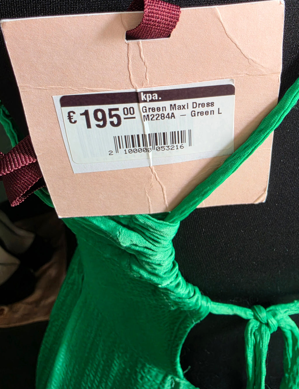 Même Road lange maxi jurk groen 40 L nieuw tweedehands dames