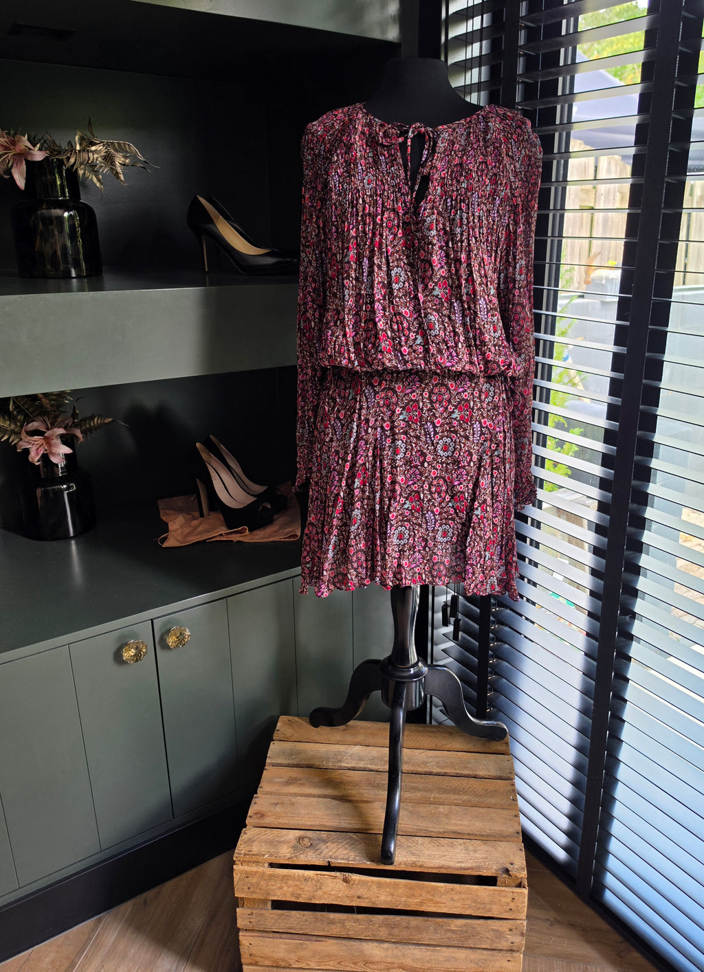 Isabel Marant Etoile korte jurk Noanne bruin 38 M tweedehands dames designer