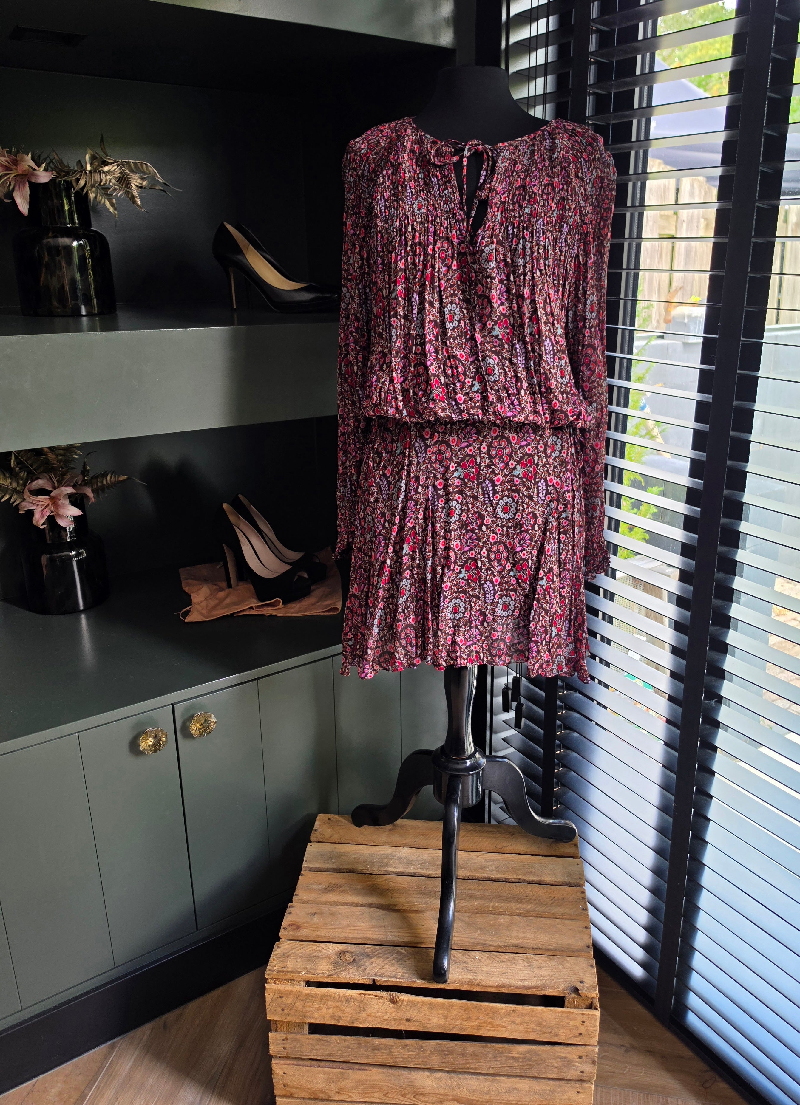 Isabel Marant Etoile korte jurk Noanne bruin 38 M tweedehands dames designer