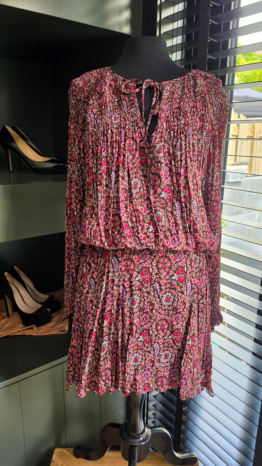 Isabel Marant Etoile korte jurk Noanne bruin 38 M tweedehands dames designer