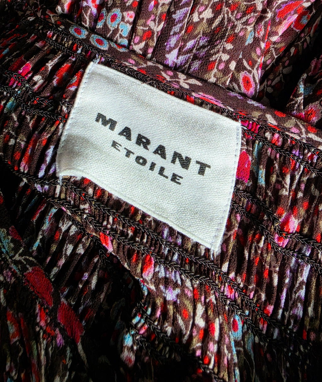 Isabel Marant Etoile korte jurk Noanne bruin 38 M tweedehands dames designer
