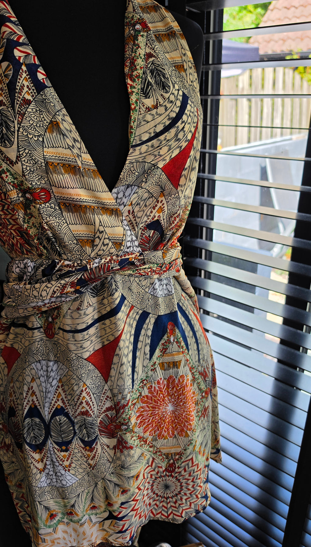 Nikkie lange aztec maxi jurk 38 40 tweedehands dames