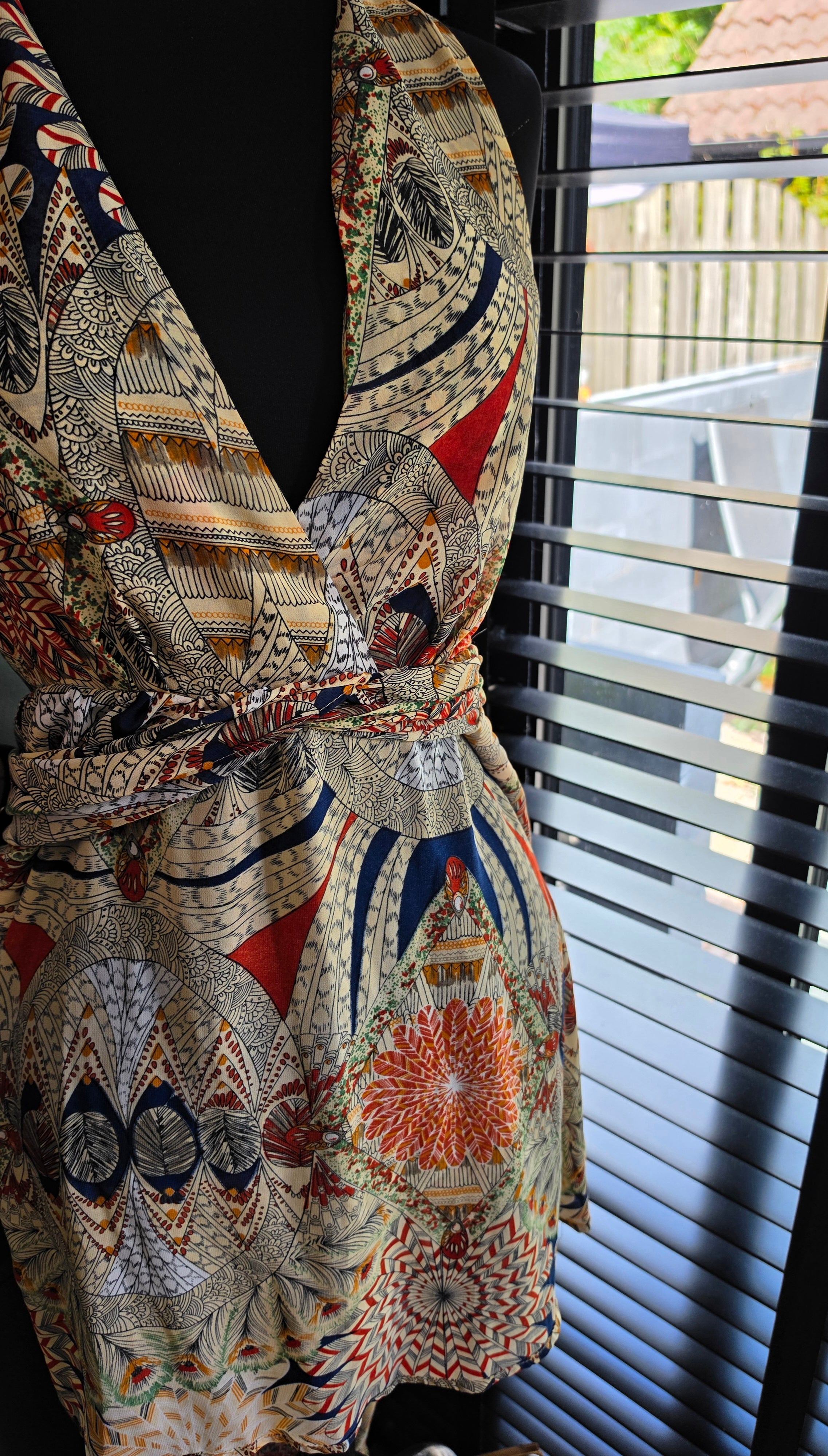 Nikkie lange aztec maxi jurk 38 40 tweedehands dames