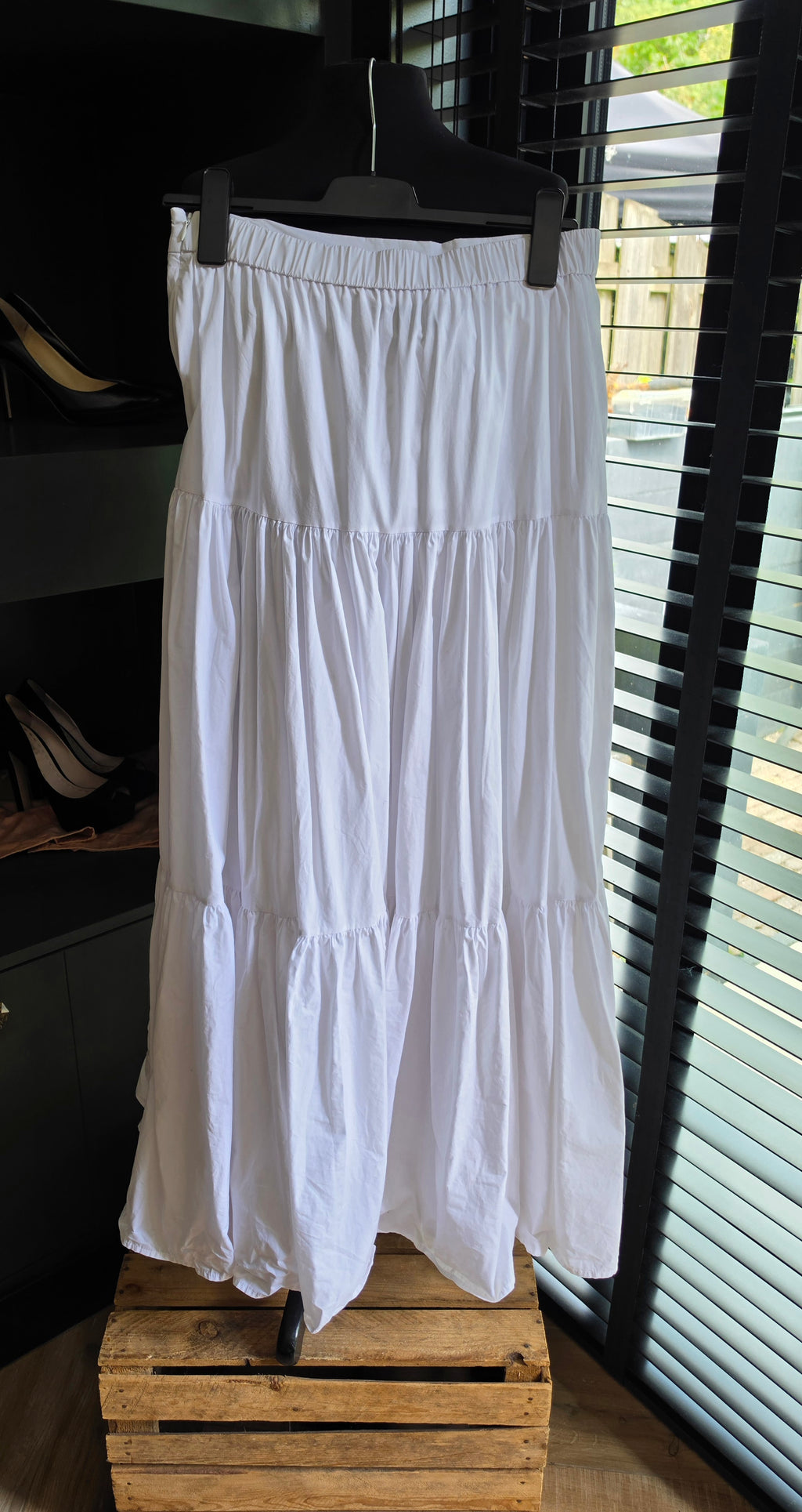 Runaway lange maxi rok Wit katoen xl tweedehands dames