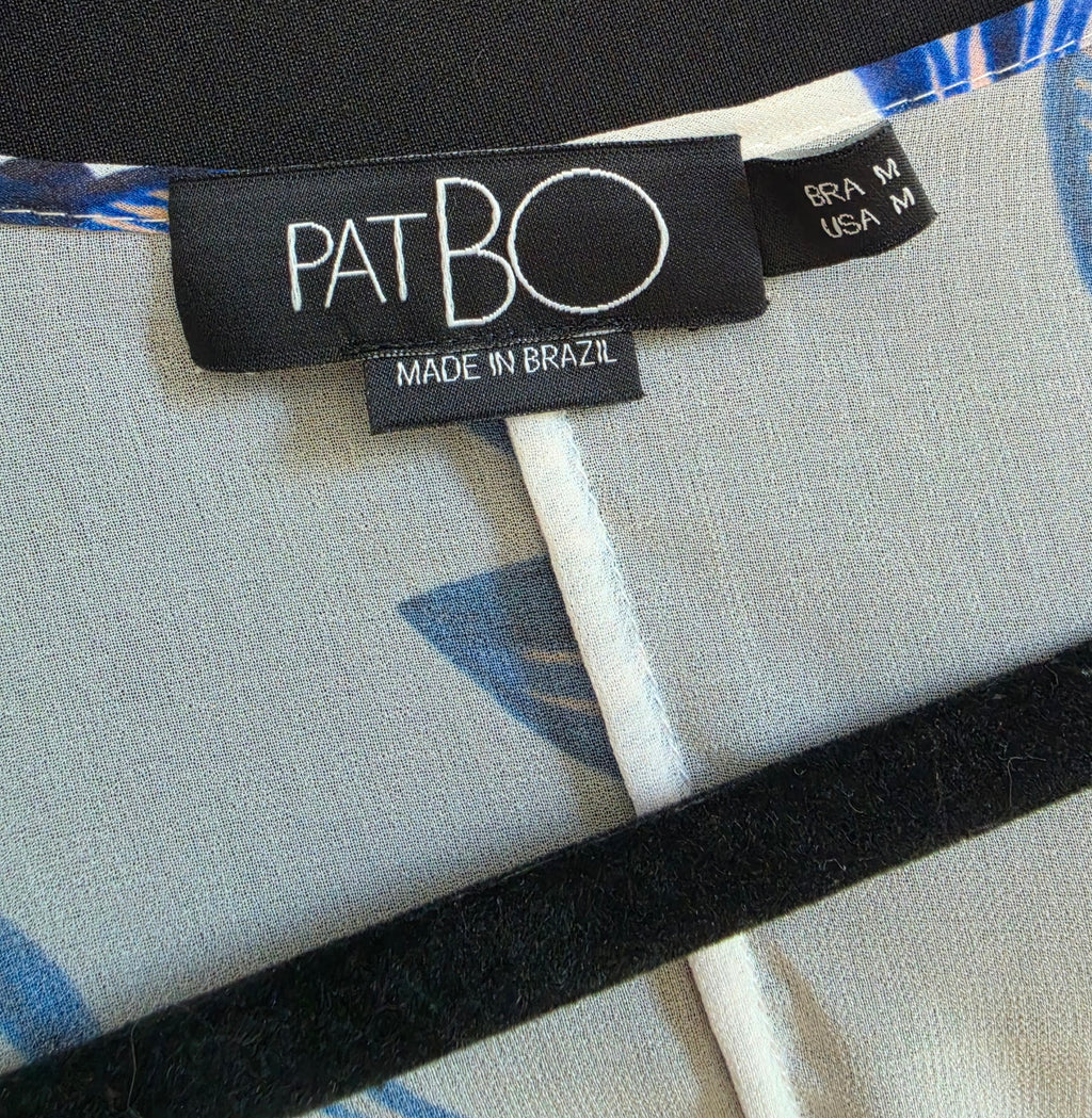 Patbo cover up resortwear beach jurk Targazer wit blauw M 38 tweedehands dames