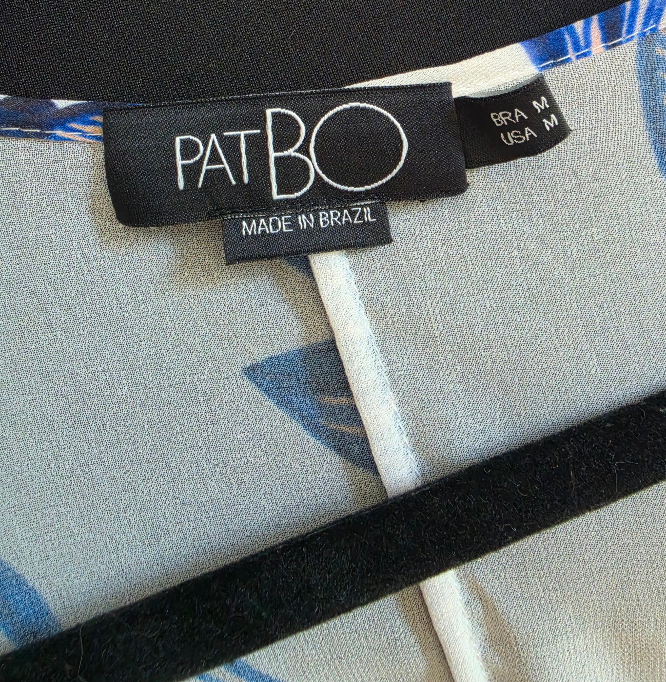 Patbo cover up resortwear beach jurk Targazer wit blauw M 38 tweedehands dames