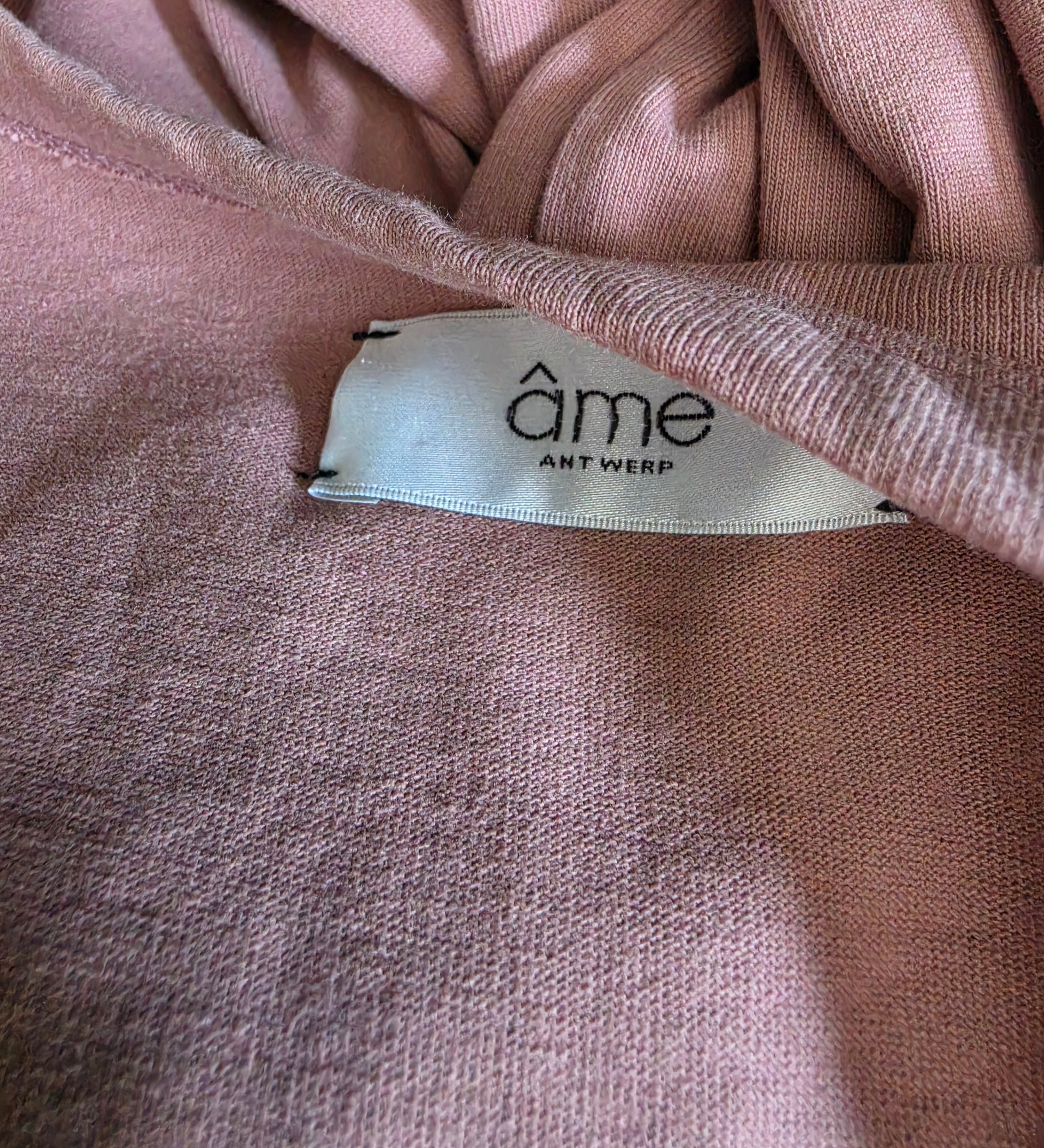 Âme Antwerp tshirt jurk oud roze S 36 tweedehands dames