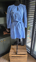 Baum und Pferdgarten Korte wrinkle jurk blauw 36 S tweedehands dames designer