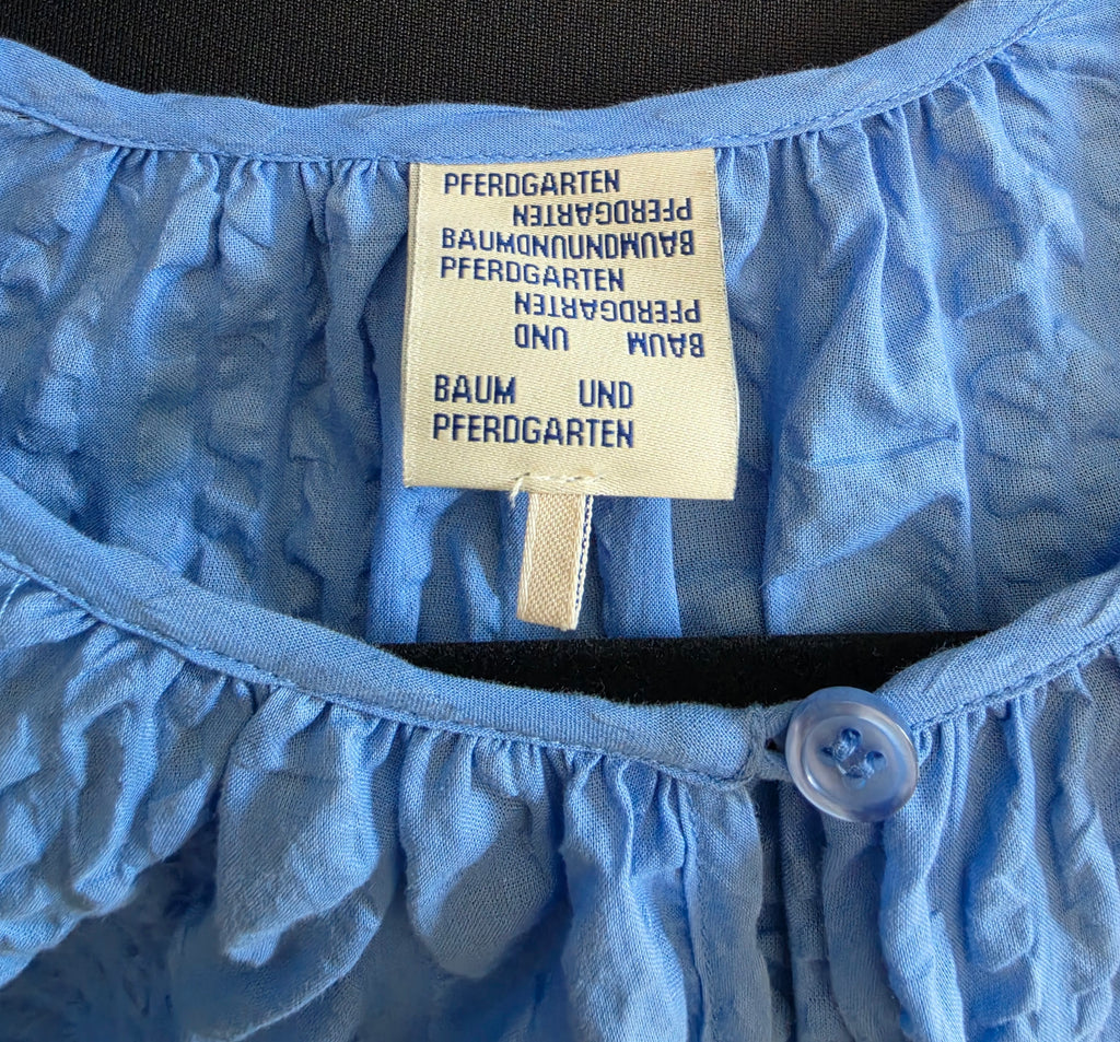 Baum und Pferdgarten Korte wrinkle jurk blauw 36 S tweedehands dames designer