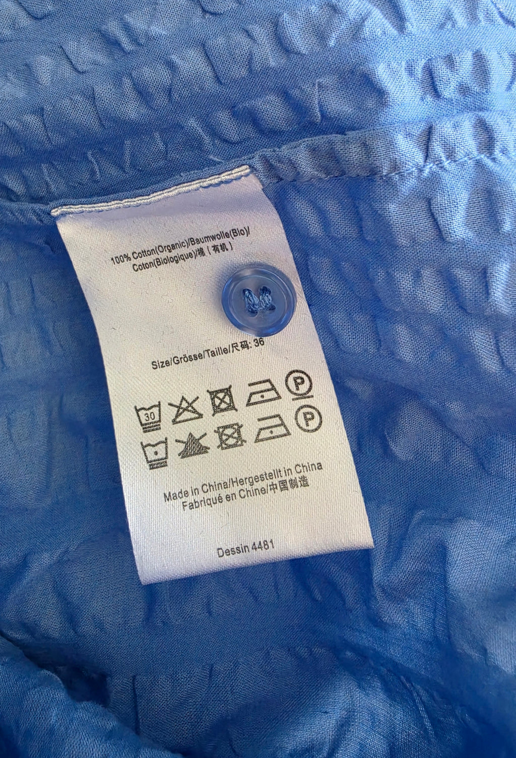 Baum und Pferdgarten Korte wrinkle jurk blauw 36 S tweedehands dames designer
