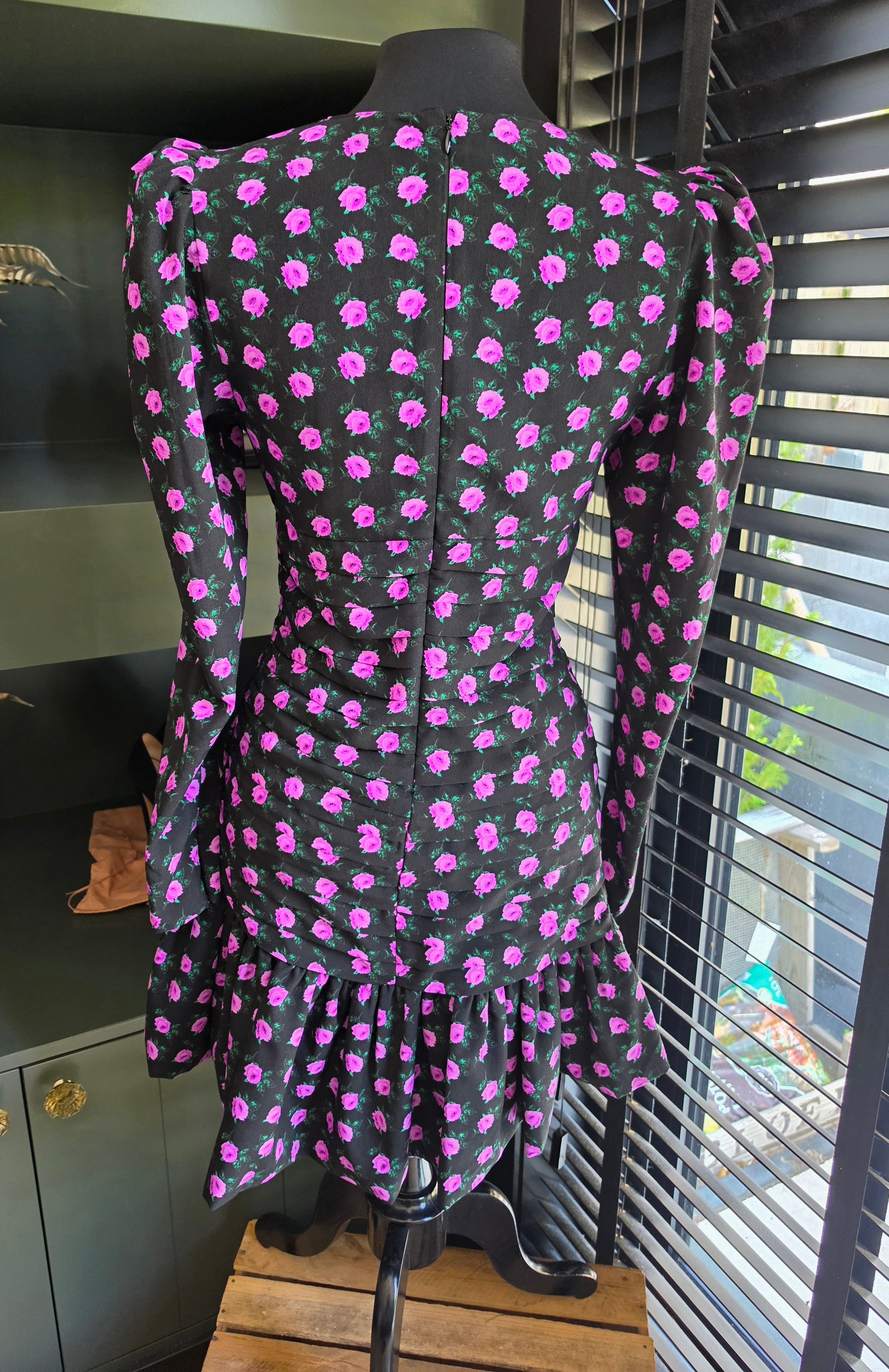 Essentiel Antwerp jurk Tree zwary paars 36 S tweedehands designer dames
