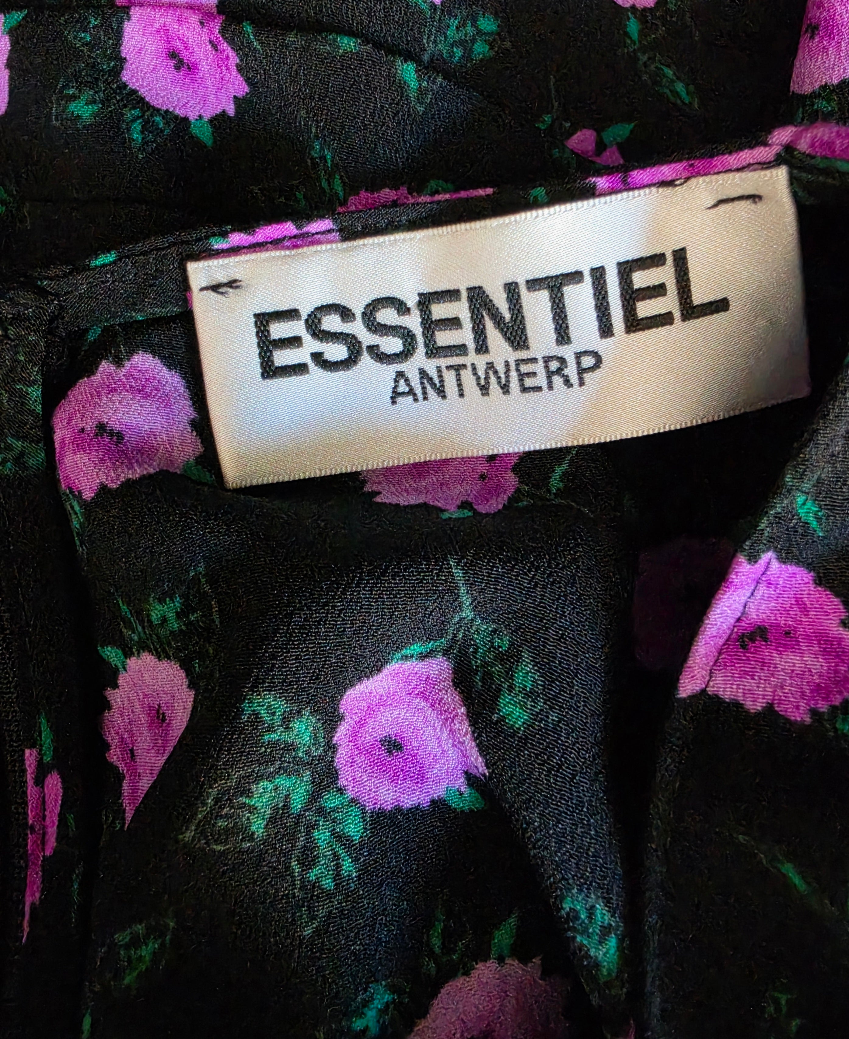 Essentiel Antwerp jurk Tree zwary paars 36 S tweedehands designer dames
