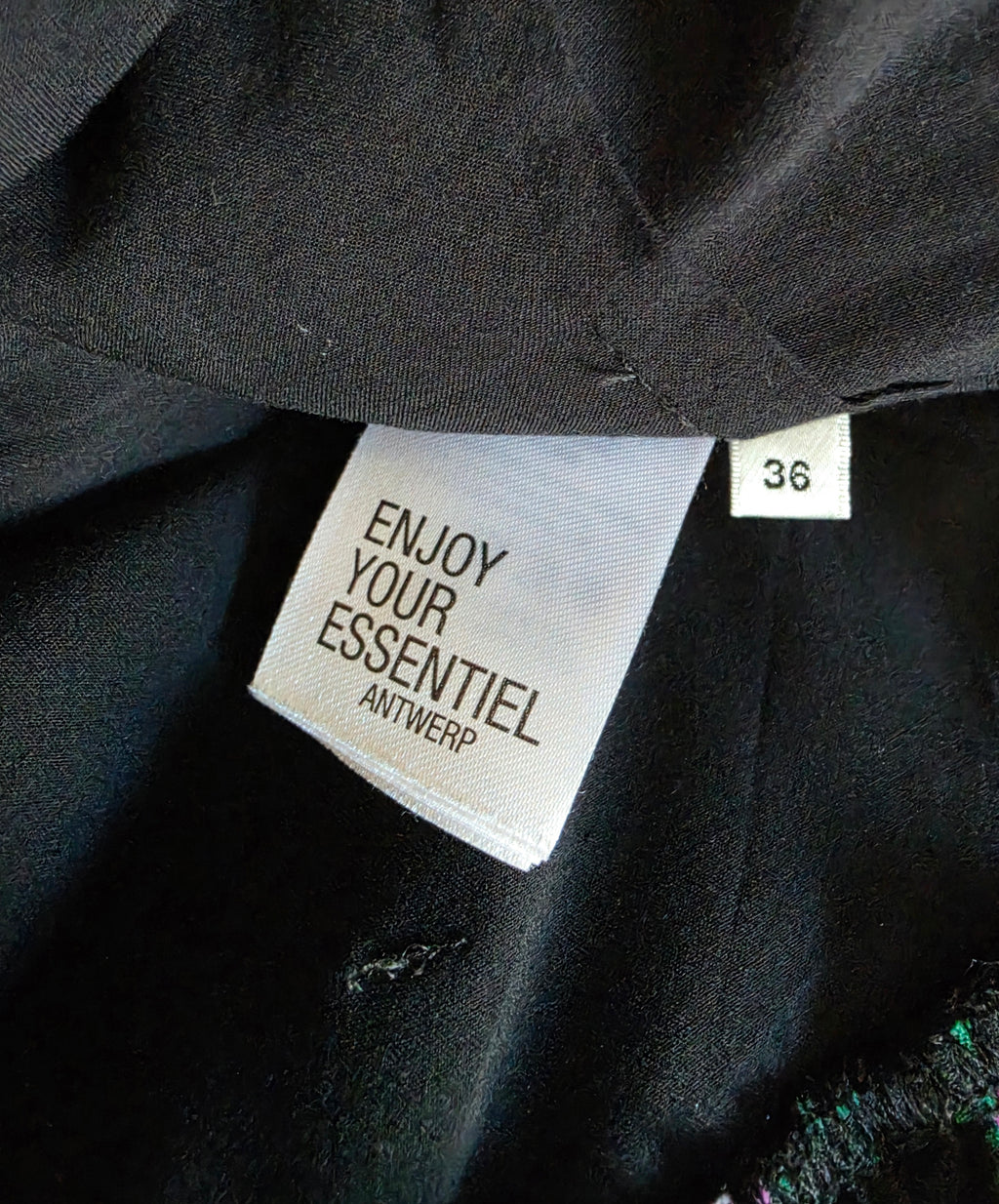 Essentiel Antwerp jurk Tree zwary paars 36 S tweedehands designer dames
