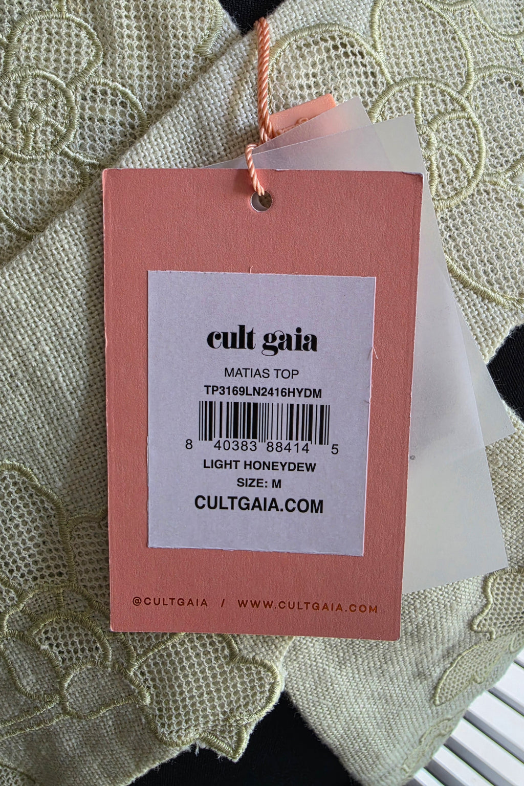 Cult Gaia crop top linnen Matias M tweedehands designer dames