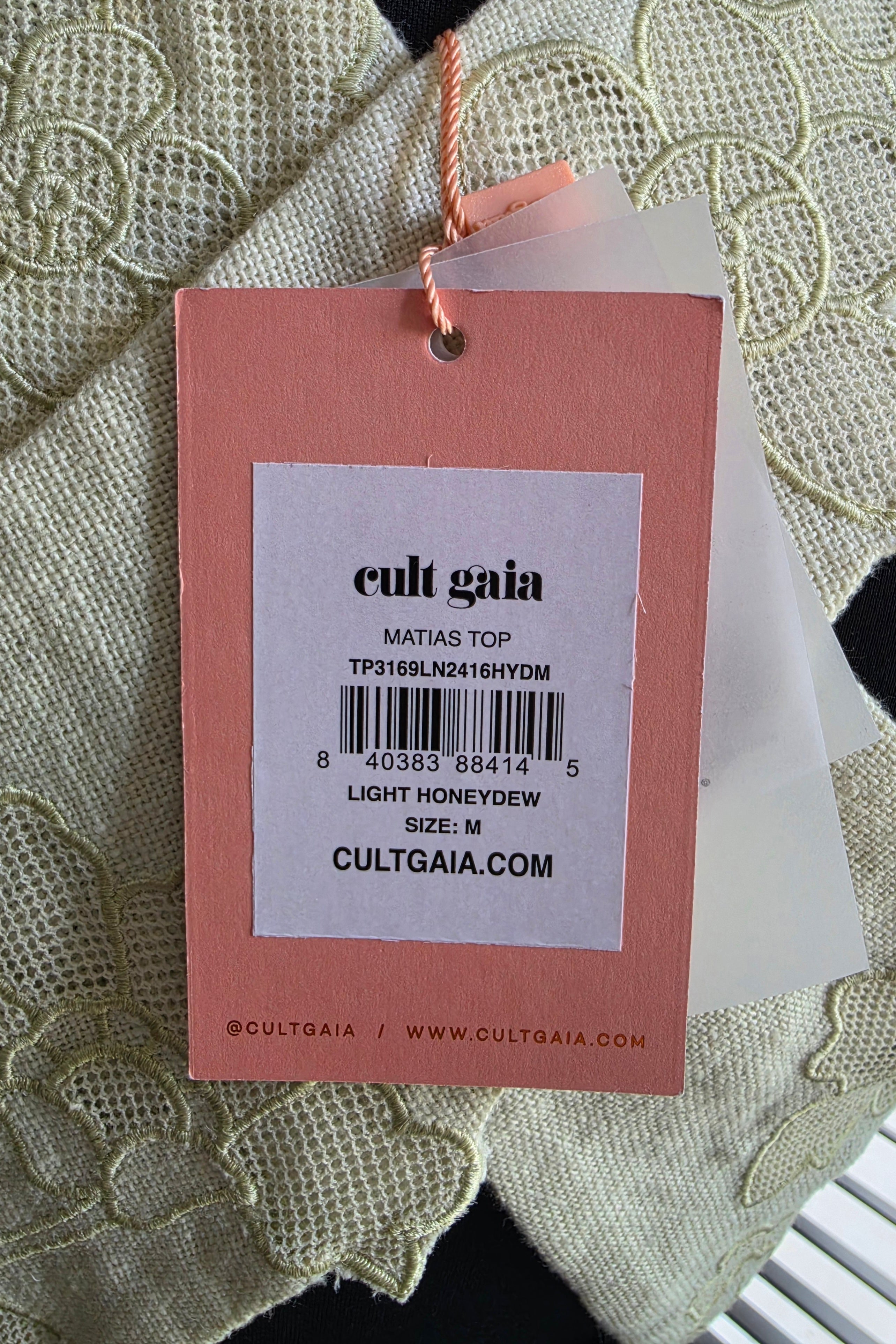 Cult Gaia crop top linnen Matias M tweedehands designer dames