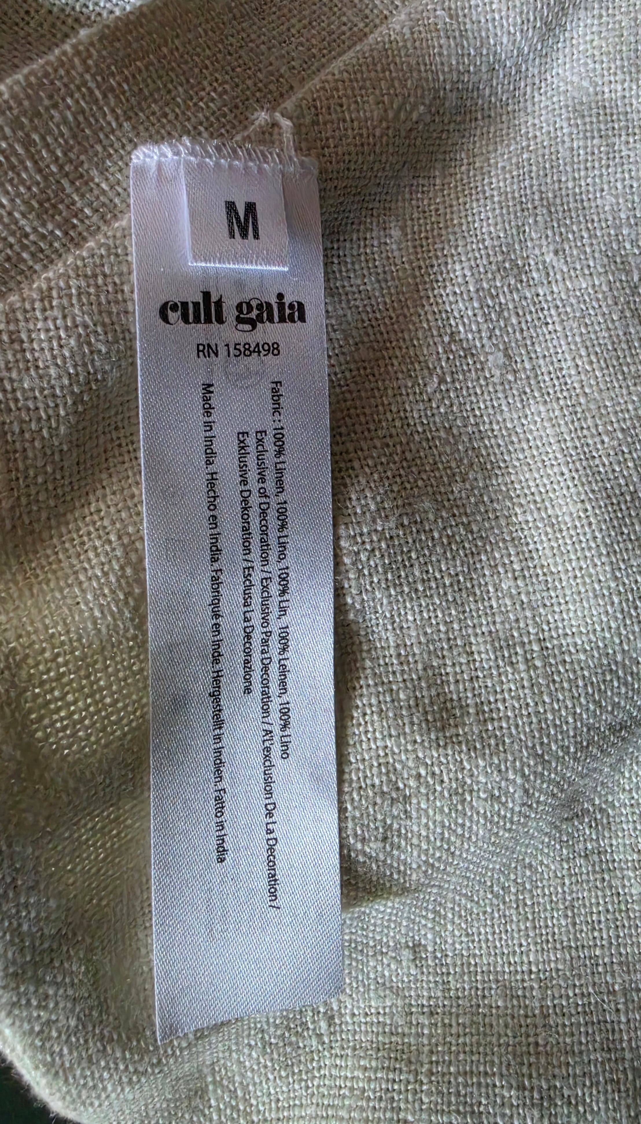 Cult Gaia crop top linnen Matias M tweedehands designer dames