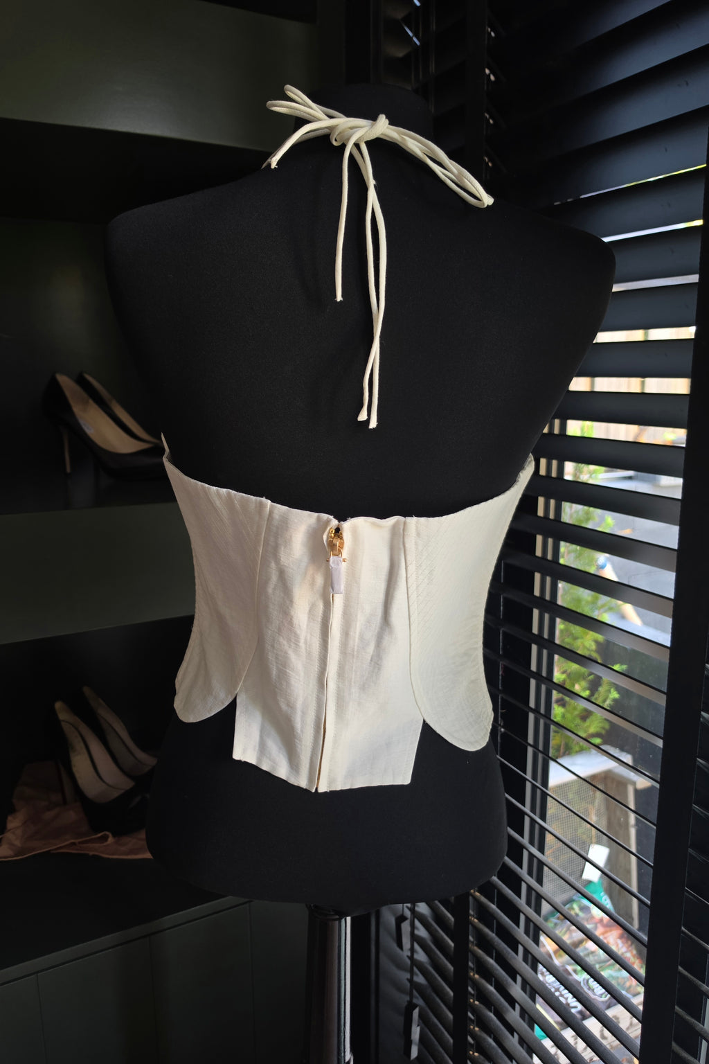 Cult Gaia bustier top Havana linnen M tweedehands designer dames