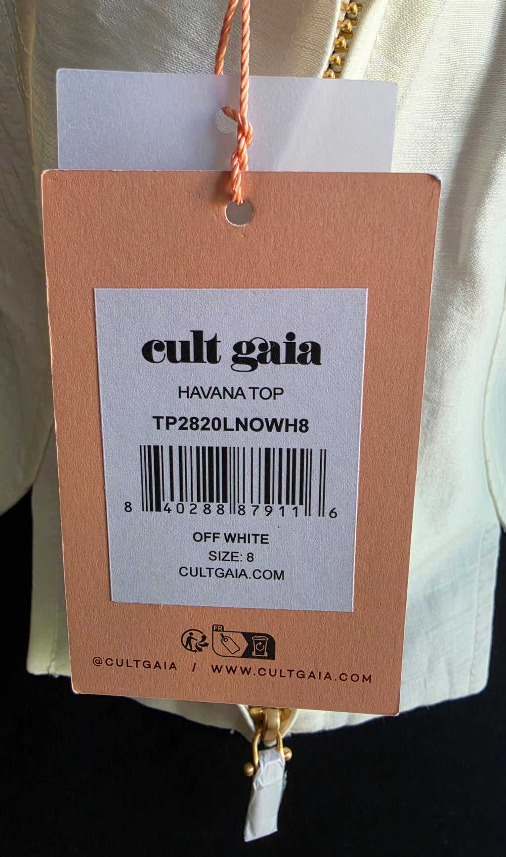 Cult Gaia bustier top Havana linnen M tweedehands designer dames