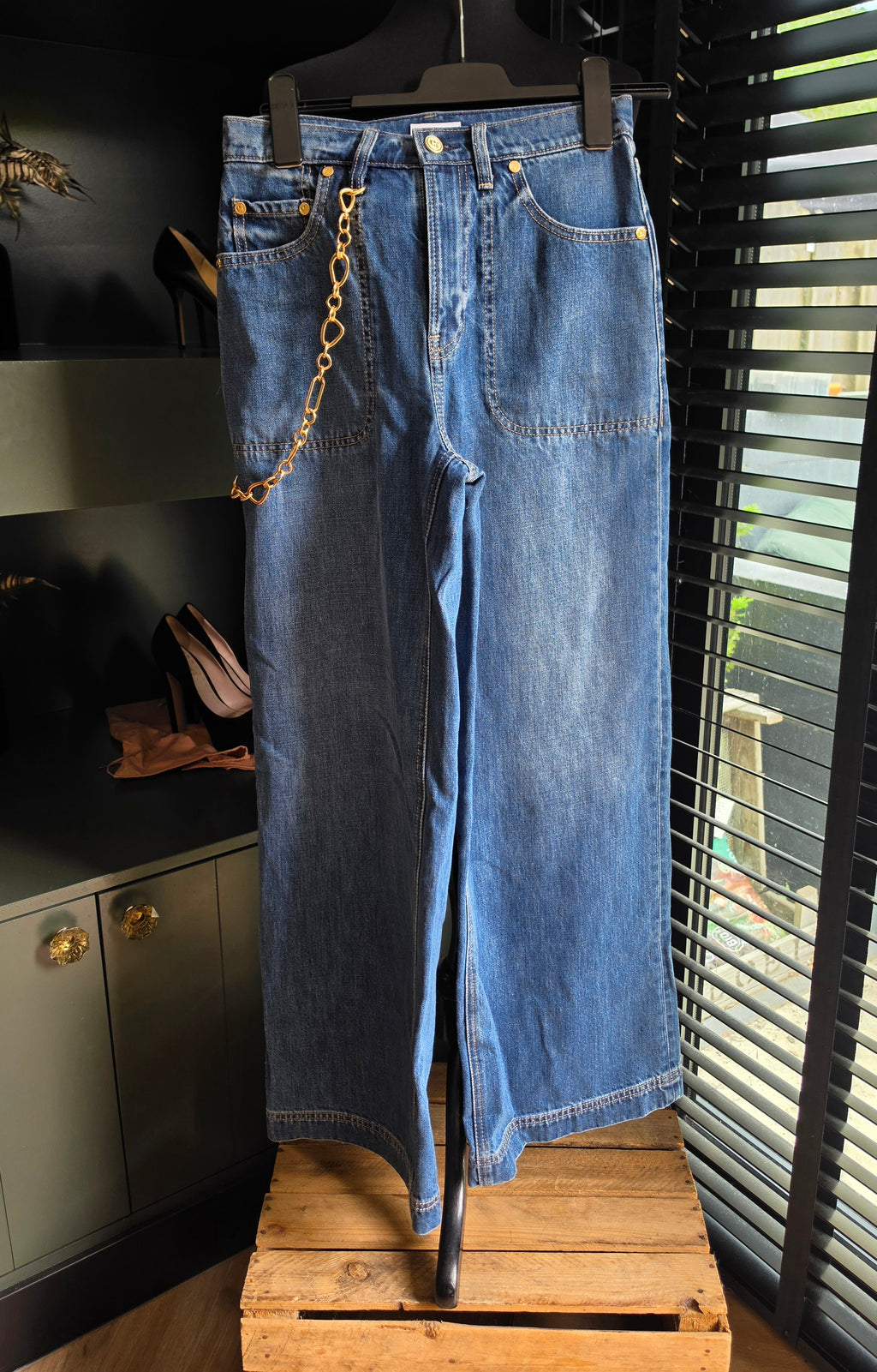 Cult Gaia jeans spijkerbroek blauw maat 26 tweedehands dames designer