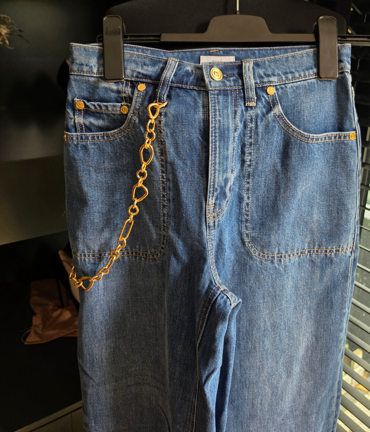 Cult Gaia jeans spijkerbroek blauw maat 26 tweedehands dames designer