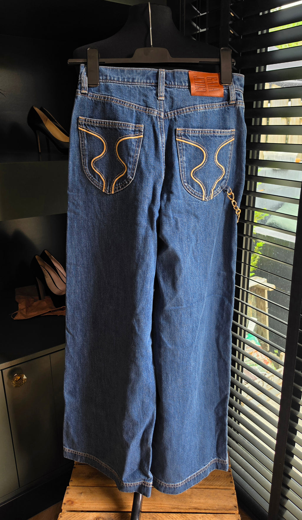 Cult Gaia jeans spijkerbroek blauw maat 26 tweedehands dames designer