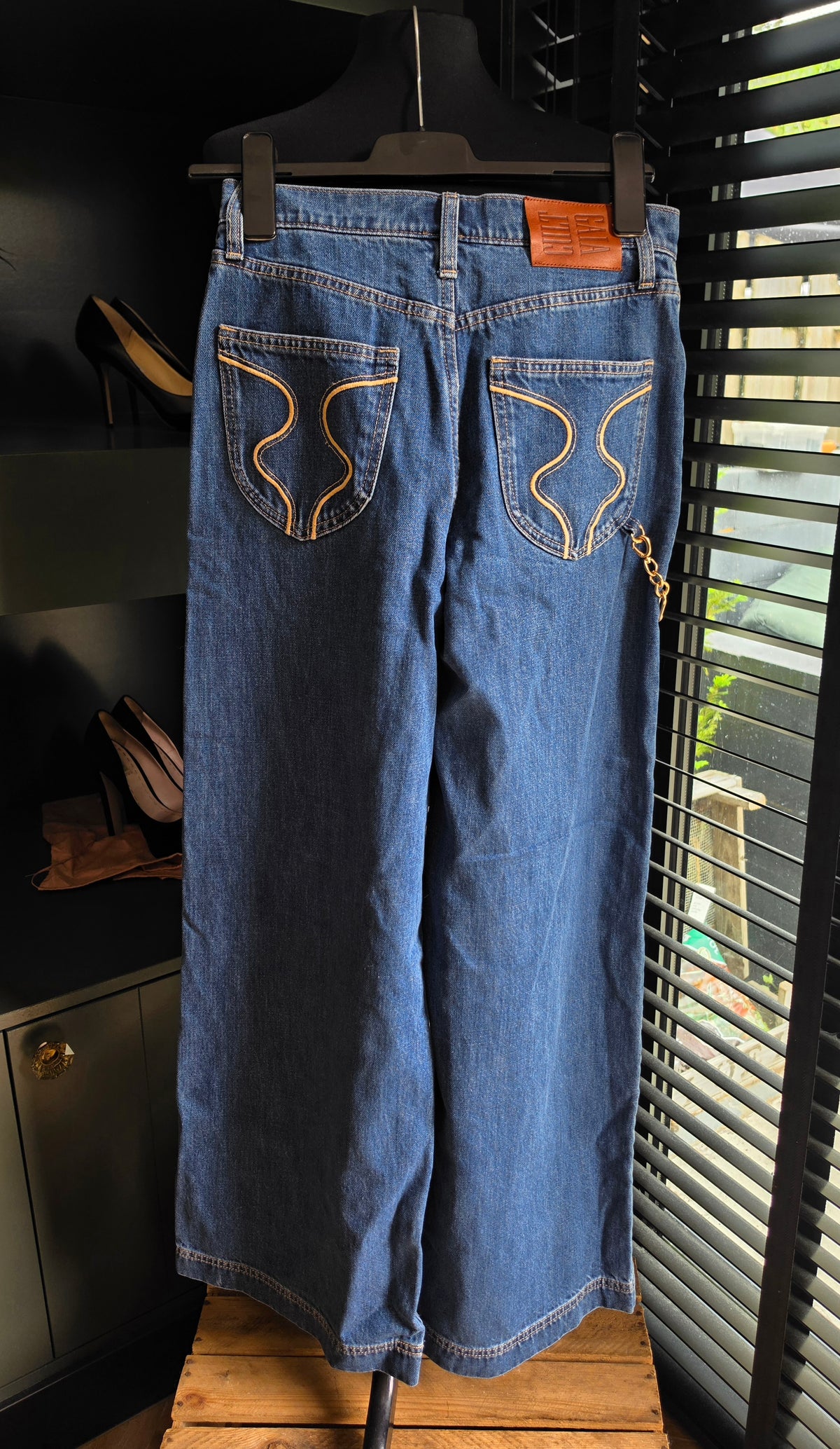 Cult Gaia jeans spijkerbroek blauw maat 26 tweedehands dames designer
