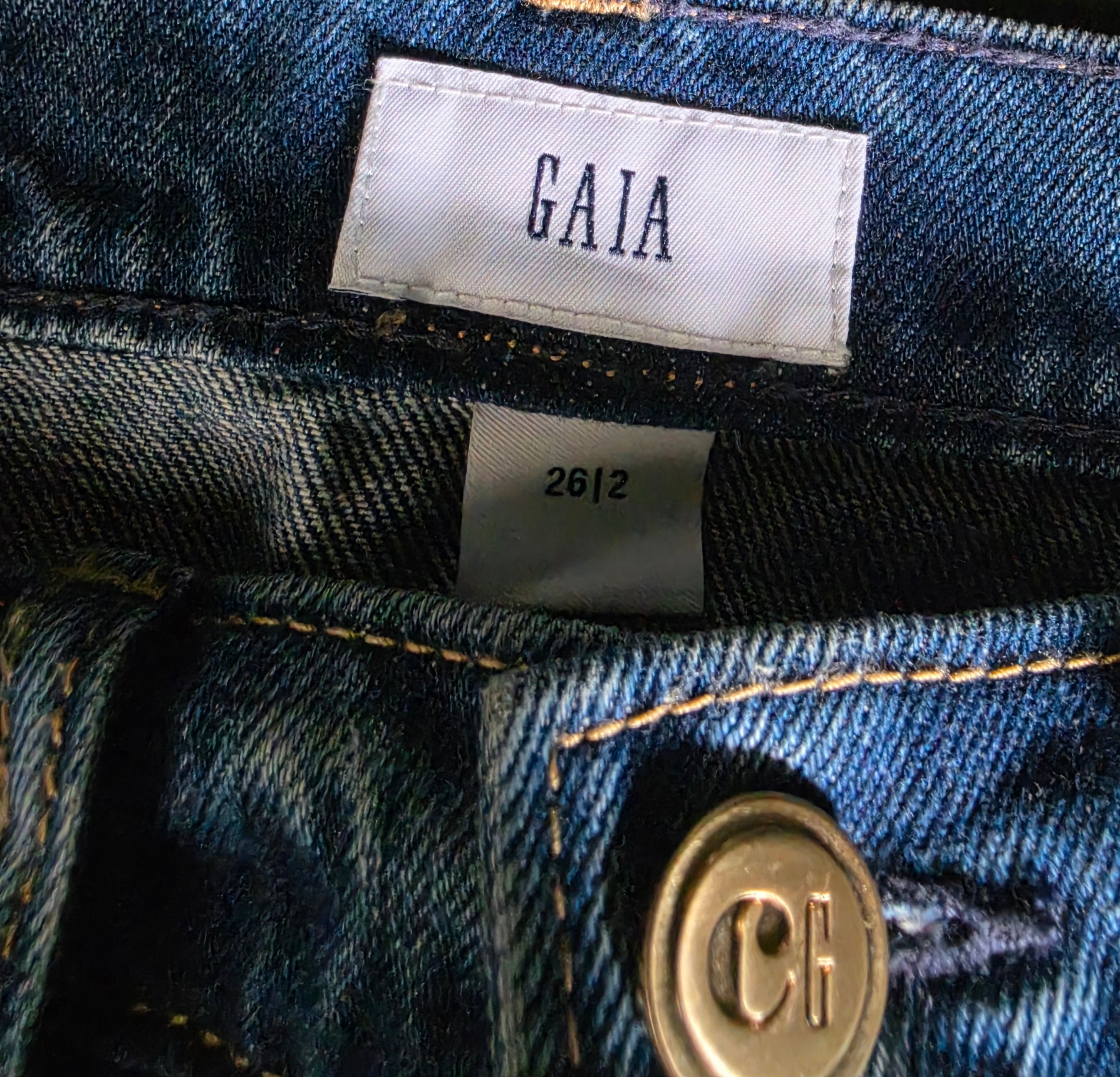 Cult Gaia jeans spijkerbroek blauw maat 26 tweedehands dames designer