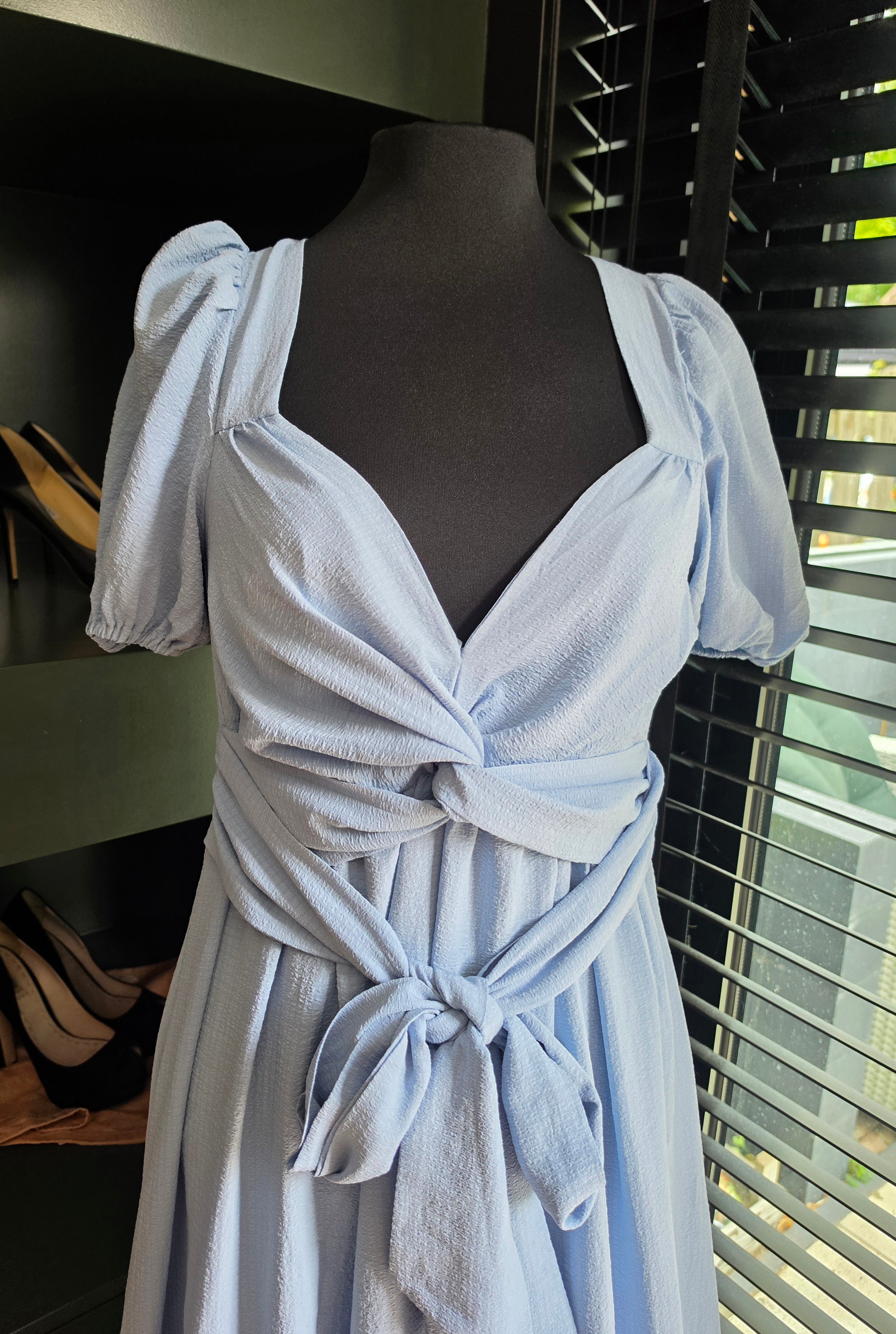 Astr the label maxi jurk blauw M tweedehands dames