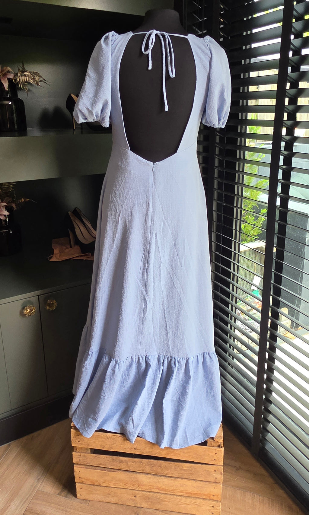Astr the label maxi jurk blauw M tweedehands dames