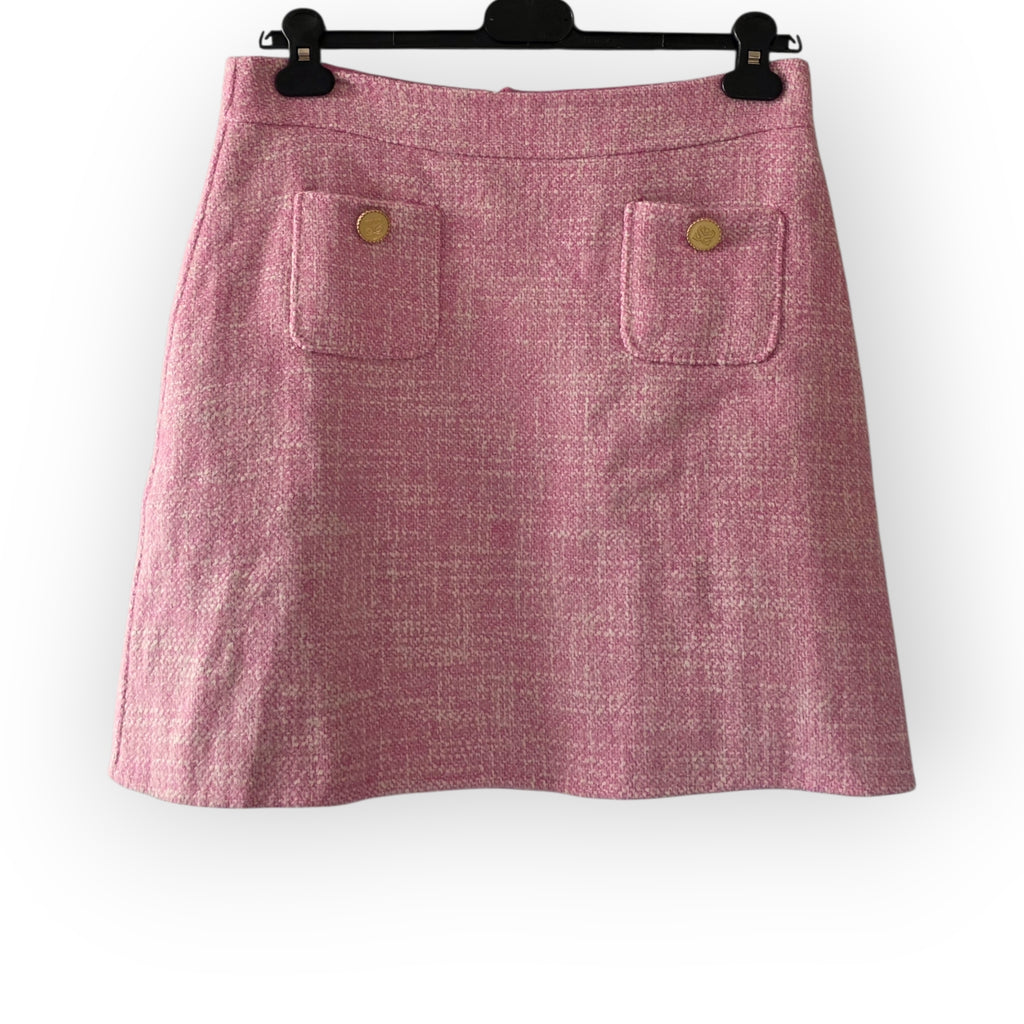 Sandro Paris korte boucle rok wol roze L 40
